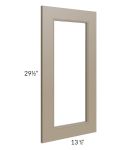 Tuscan Oyster Clear Glass Door for a 24x30 Diagonal Corner Wall Cabinet (Cabinet Sold Separately)