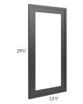 Vienna Black Clear Glass Door for a 24x30 Diagonal Corner Wall Cabinet (Cabinet Sold Separately)