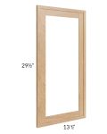 Vienna Timber Clear Glass Door for a 24x30 Diagonal Corner Wall Cabinet (Cabinet Sold Separately)
