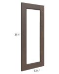 Tuscan Kona Brown Clear Glass Door for a 24x36 Diagonal Corner Wall Cabinet (Cabinet Sold Separately)