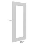 Tuscan Cloud Clear Glass Door for a 24x36 Diagonal Corner Wall Cabinet (Cabinet Sold Separately)