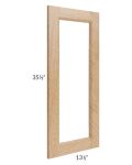 Tuscan Timber Clear Glass Door for a 24x36 Diagonal Corner Wall Cabinet (Cabinet Sold Separately)