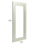 Midtown Pistachio Green Shaker Clear Glass Door for a 24x36 Diagonal Corner Wall Cabinet (Cabinet Sold Separately)