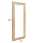 Vienna Timber Clear Glass Door for a 24x36 Diagonal Corner Wall Cabinet (Cabinet Sold Separately)