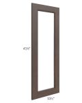 Tuscan Kona Brown Clear Glass Door for a 24x42 Diagonal Corner Wall Cabinet (Cabinet Sold Separately)
