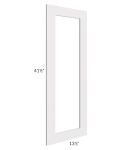 Midtown Cloud Shaker Clear Glass Door for a 24x42 Diagonal Corner Wall Cabinet (Cabinet Sold Separately)