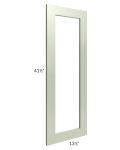 Midtown Pistachio Green Shaker Clear Glass Door for a 24x42 Diagonal Corner Wall Cabinet (Cabinet Sold Separately)
