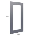 Midtown Indigo Shaker Clear Glass Door for a 27x30 Diagonal Corner Wall Cabinet (Cabinet Sold Separately)