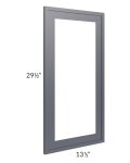Vienna Indigo Clear Glass Door for a 27x30 Diagonal Corner Wall Cabinet (Cabinet Sold Separately)