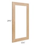 Vienna Timber Clear Glass Door for a 27x30 Diagonal Corner Wall Cabinet (Cabinet Sold Separately)