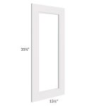 Tuscan Cloud Clear Glass Door for a 27x36 Diagonal Corner Wall Cabinet (Cabinet Sold Separately)