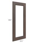 Tuscan Kona Brown Clear Glass Door for a 27x36 Diagonal Corner Wall Cabinet (Cabinet Sold Separately)