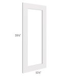 Midtown Cloud Shaker Clear Glass Door for a 27x36 Diagonal Corner Wall Cabinet (Cabinet Sold Separately)