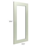 Midtown Pistachio Green Shaker Clear Glass Door for a 27x36 Diagonal Corner Wall Cabinet (Cabinet Sold Separately)