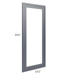 Vienna Indigo Clear Glass Door for a 27x36 Diagonal Corner Wall Cabinet (Cabinet Sold Separately)