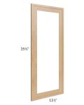 Vienna Timber Clear Glass Door for a 27x36 Diagonal Corner Wall Cabinet (Cabinet Sold Separately)