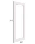Midtown Cloud Shaker Clear Glass Door for a 27x42 Diagonal Corner Wall Cabinet (Cabinet Sold Separately)
