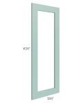 Midtown Mint Green Shaker Clear Glass Door for a 27x42 Diagonal Corner Wall Cabinet (Cabinet Sold Separately)