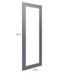 Vienna Indigo Clear Glass Door for a 27x42 Diagonal Corner Wall Cabinet (Cabinet Sold Separately)
