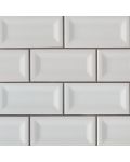 Gray Glossy 3 x 6 Inverted Beveled Tile