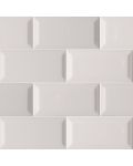 Gray Glossy Subway Beveled 3 x 6 Tile