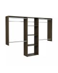 Deluxe Starter Closet Storage Wall Mounted Wardrobe Organizer Kit with Shelves and Rods