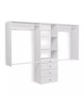 Deluxe Tower Closet Storage Wall Mounted Wardrobe Organizer Kit System with Shelves and Drawers