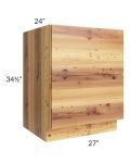 Rustic Shaker 27" 2-Drawer Base Cabinet