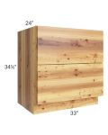 Rustic Shaker 33" 2-Drawer Base Cabinet