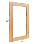 Rustic Shaker 18x30 Glass Door