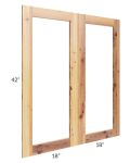 Rustic Shaker 36x42 Glass Door