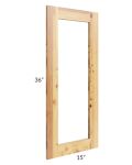 Rustic Shaker 24x36 Corner Glass Door