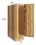 Rustic Shaker 9" Full Height Door Tray Base Cabinet