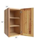 Rustic Shaker 18x36x24 Split Pantry Wall Cabinet