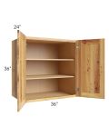Rustic Shaker 36x36x24 Split Pantry Wall Cabinet