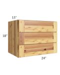 Rustic Shaker 18x24 3-Drawer Wall Cabinet