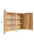 Rustic Shaker 42x36 Wall Cabinet