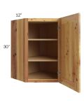 Rustic Shaker 24x30 Diagonal Corner Wall Cabinet