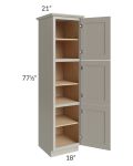 Stratton Light Grey Shaker 18x78 Linen Cabinet