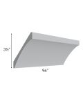 Asheville Grey Shaker 8' Large Curved Crown Molding