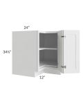 24x30 Corner Wall Cabinet (No Door) To Be Used With A Glass Door