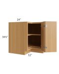Portland Sand 36" Lazy Susan Base Cabinet 