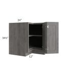 Providence Slate Grey 36" Lazy Susan Base Cabinet 