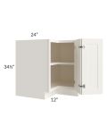 Tuscan Kona Brown 24x42 Corner Wall Cabinet (No Door) To Be Used With A Glass Door
