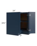 Midtown Blue Shaker 33" Lazy Susan Base Cabinet