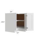 Stratus White 36" Lazy Susan Base Cabinet