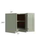Midtown Pistachio Green Shaker 36" Lazy Susan Base Cabinet