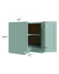 Midtown Mint Green Shaker 36" Lazy Susan Base Cabinet