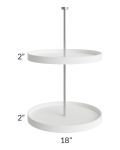 Belfast White Plastic Lazy Susan Insert for a 24x30 Diagonal Corner Wall Cabinet