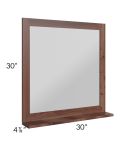 Farmhouse Walnut Shaker 30x30 Mirror 